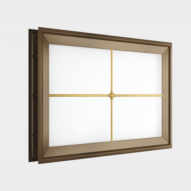 Дополнительная комплектация секционных ворот RSD02 ALU в Воскресенске. Окно обеспечивает плотное прилегание к полотну ворот, защищает от промерзания и теплопотери